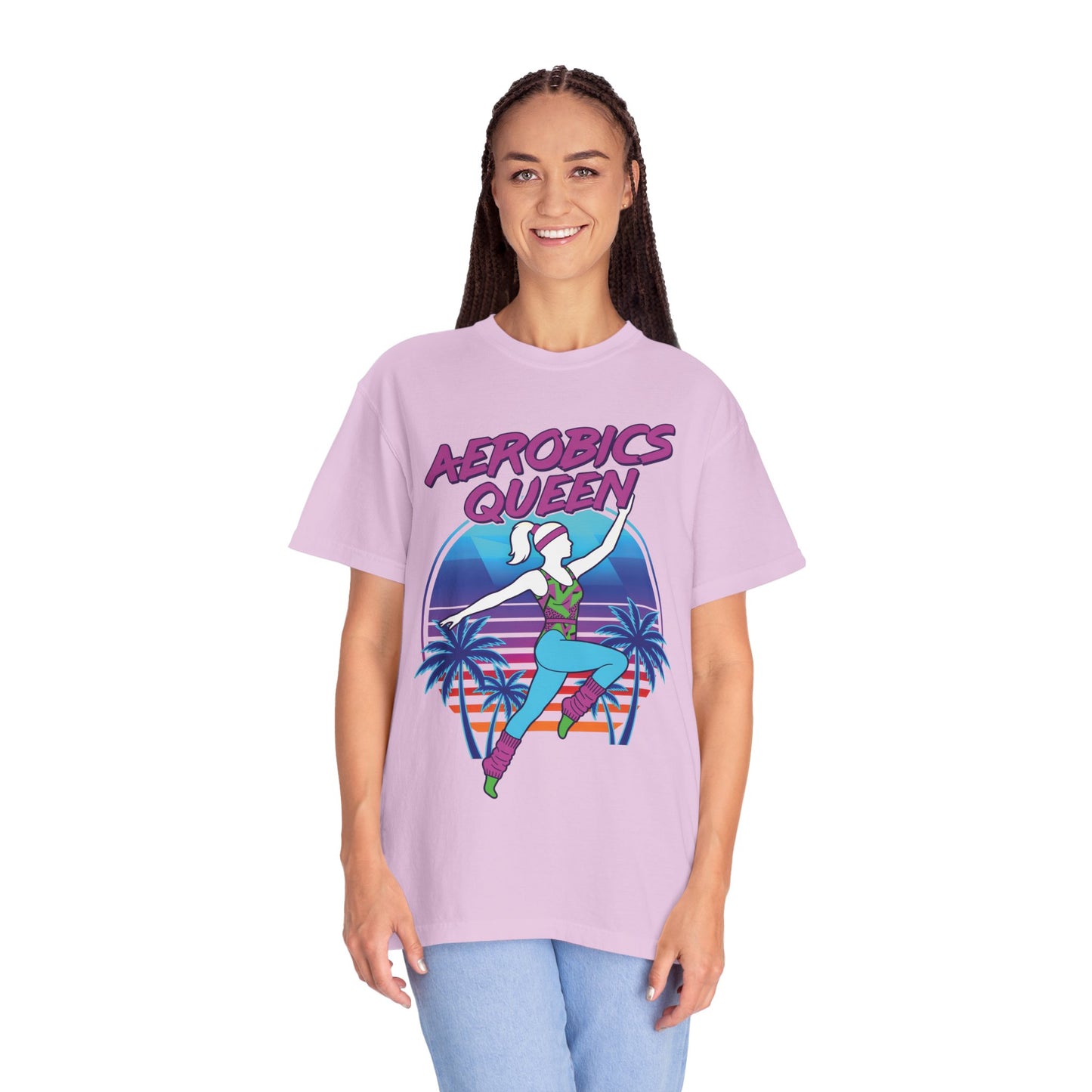 Aerobics Queen Retro 80s Dance Graphic Tee | Vintage Workout Shirt Women