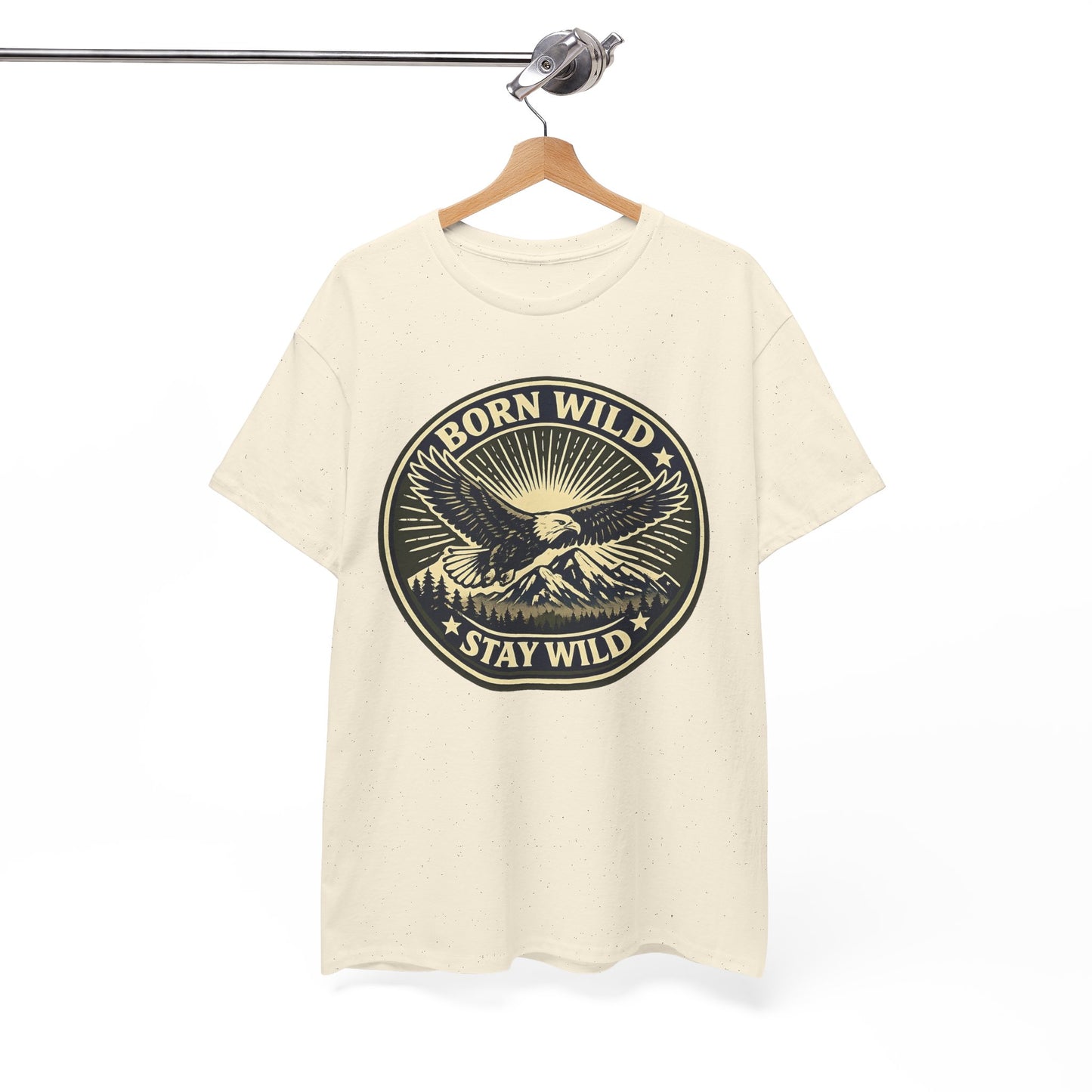 Eagle Ranger Patch Graphic Tee | Mid-Century Outdoor Shirt | Born Wild Stay Wild Unisex