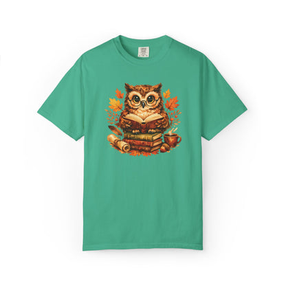 Wise Owl Watercolor Humor Tee | Book Lover Nature Shirt | Whimsical Wildlife Gift