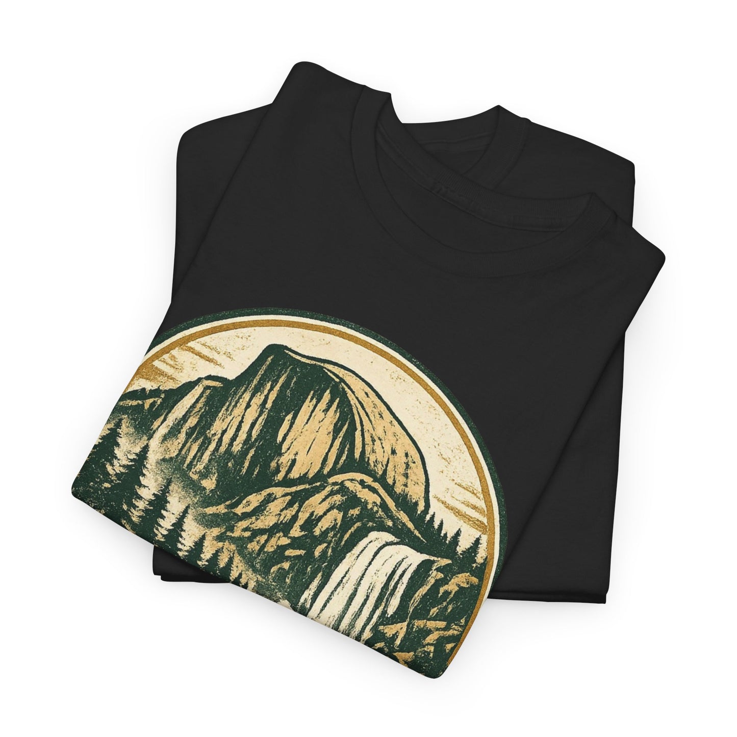Great Outdoors Retro Badge Tee | Yosemite Half Dome Graphic Shirt | Camping Gift