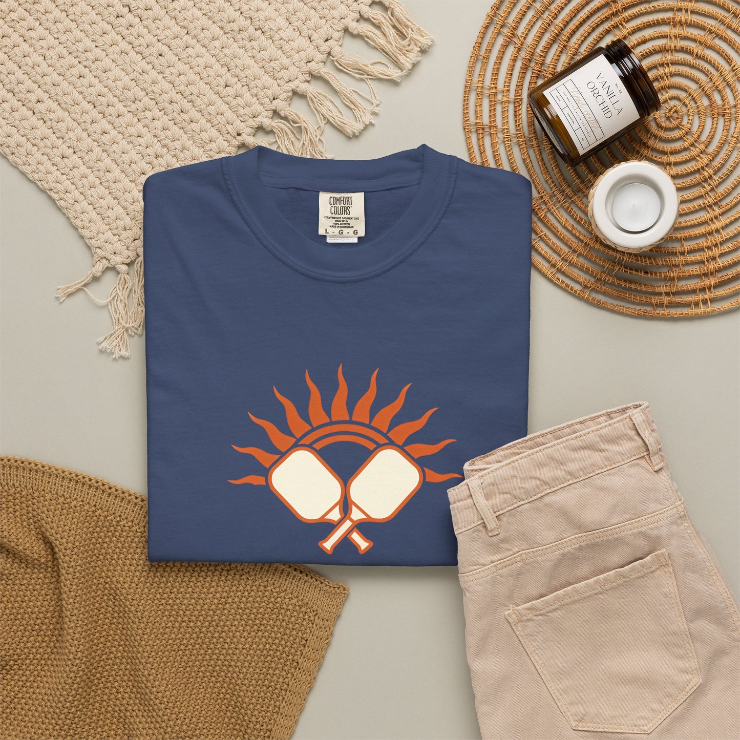 Pickleball Sun Badge Tee Pickler Vintage Minimalist Unisex Shirt