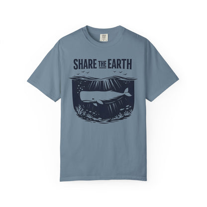 Whale Conservation Tee | Share the Earth Graphic Shirt | Ocean Wildlife Gift | Unisex