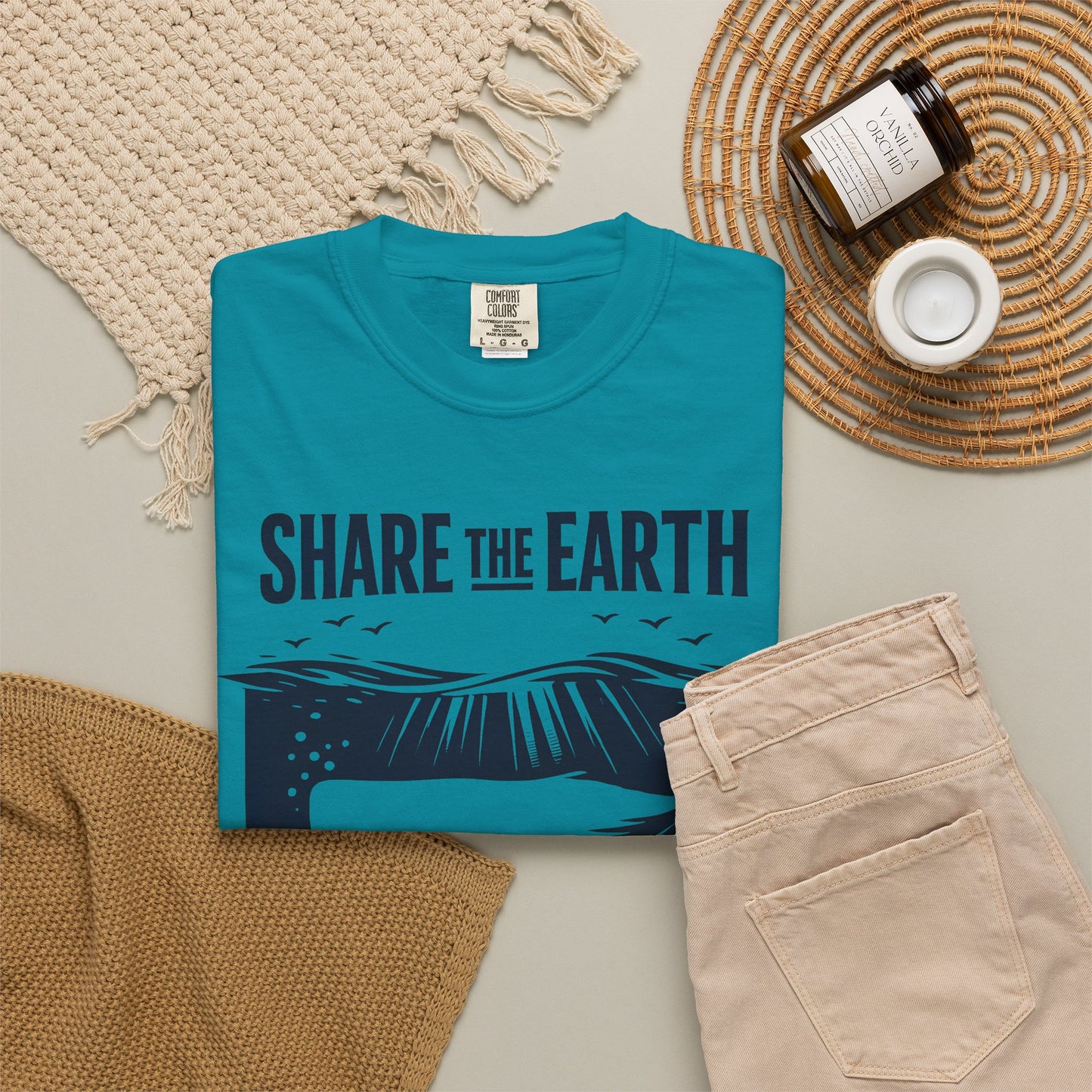 Whale Conservation Tee | Share the Earth Graphic Shirt | Ocean Wildlife Gift | Unisex