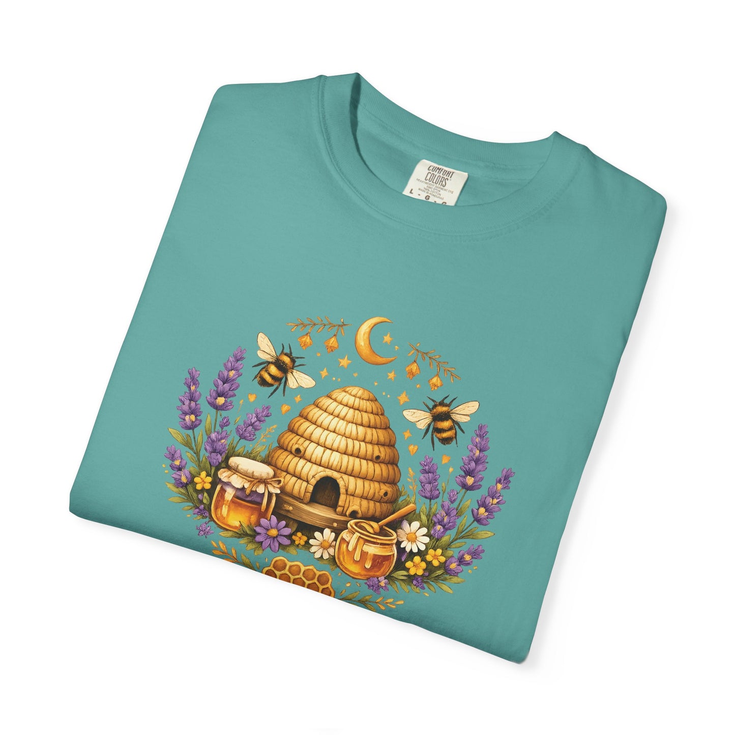 Beehive Honey and Lavender Tee | Vintage Nature Art Shirt | Botanical Garden Gift