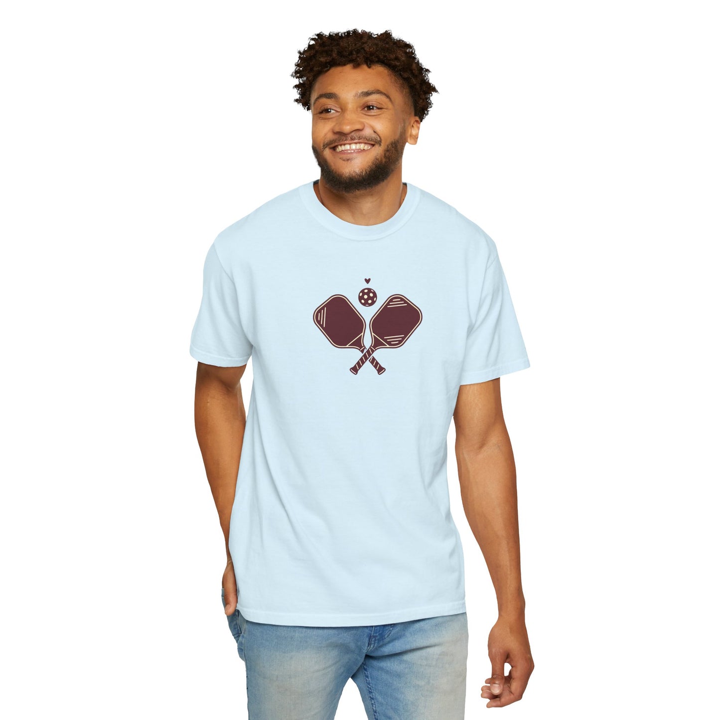 Pickleball Heart Icon Tee Pickler Love Minimalist Graphic Unisex Shirt