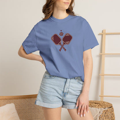 Pickleball Heart Icon Tee Pickler Love Minimalist Graphic Unisex Shirt