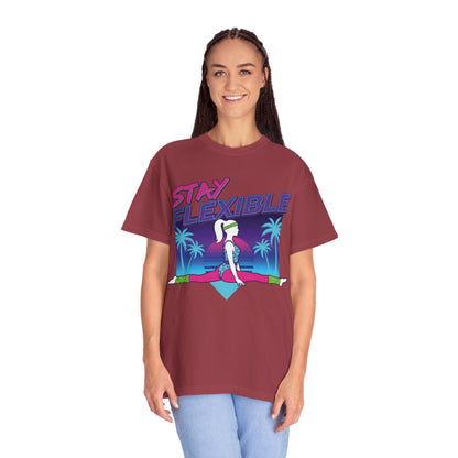 Stay Flexible Retro 80s Splits Aerobics Tee | Vintage Gym Shirt Women