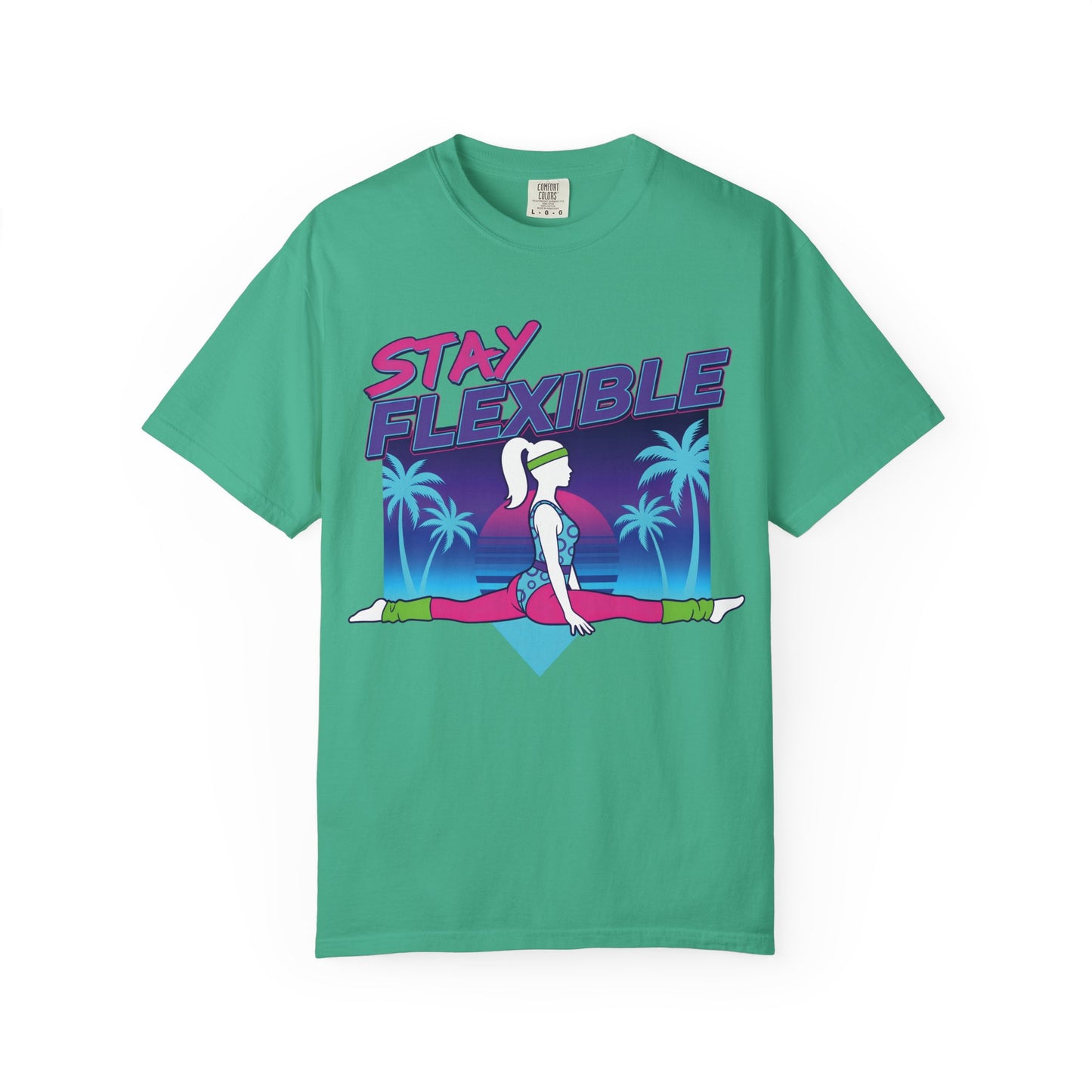 Stay Flexible Retro 80s Splits Aerobics Tee | Vintage Gym Shirt Women