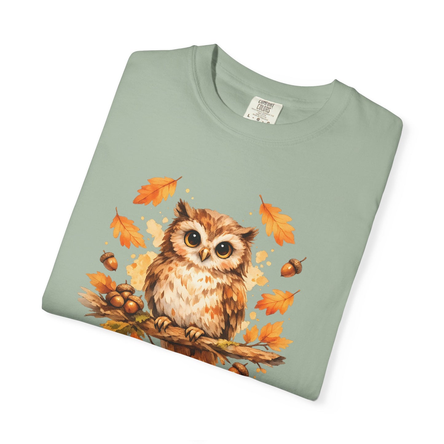 Watercolor Owl Graphic Tee | Autumn Wildlife Art Shirt | Owl Lover Gift