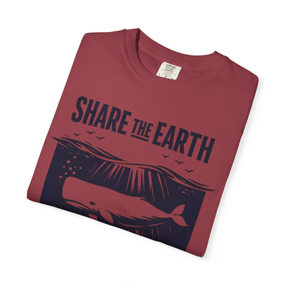 Whale Conservation Tee | Share the Earth Graphic Shirt | Ocean Wildlife Gift | Unisex