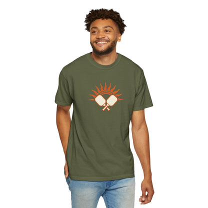 Pickleball Sun Badge Tee Pickler Vintage Minimalist Unisex Shirt