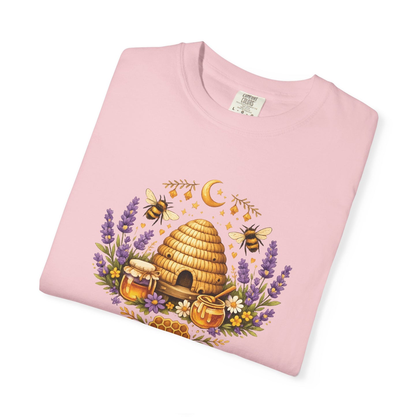Beehive Honey and Lavender Tee | Vintage Nature Art Shirt | Botanical Garden Gift