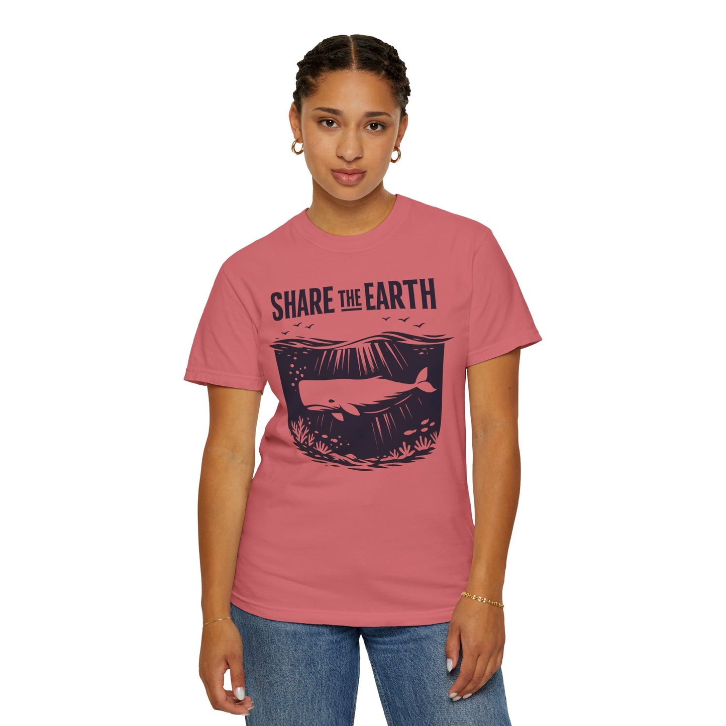 Whale Conservation Tee | Share the Earth Graphic Shirt | Ocean Wildlife Gift | Unisex