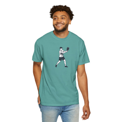 Pickleball Player Silhouette Tee Pickler Minimalist Men's Graphic Shirt