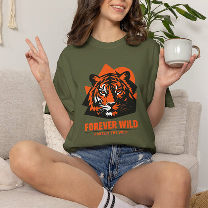Tiger Forever Wild Conservation Tee | Protect the Wild Shirt | Endangered Animal Gift