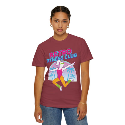 Retro Fitness Club 80s Aerobics Graphic Tee | Vintage Gym Shirt Women