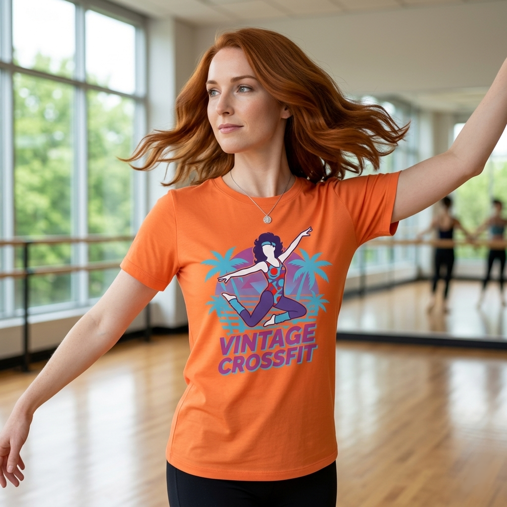 Vintage Crossfit Retro 80s Aerobics Graphic Tee | Gym Shirt Women