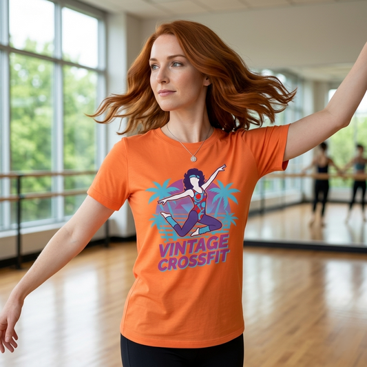 Vintage Crossfit Retro 80s Aerobics Graphic Tee | Gym Shirt Women