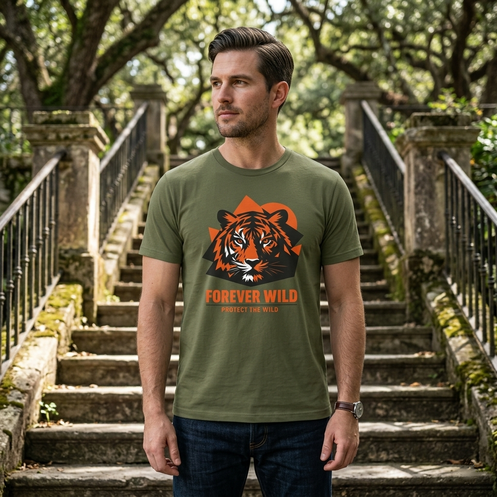 Tiger Forever Wild Conservation Tee | Protect the Wild Shirt | Endangered Animal Gift