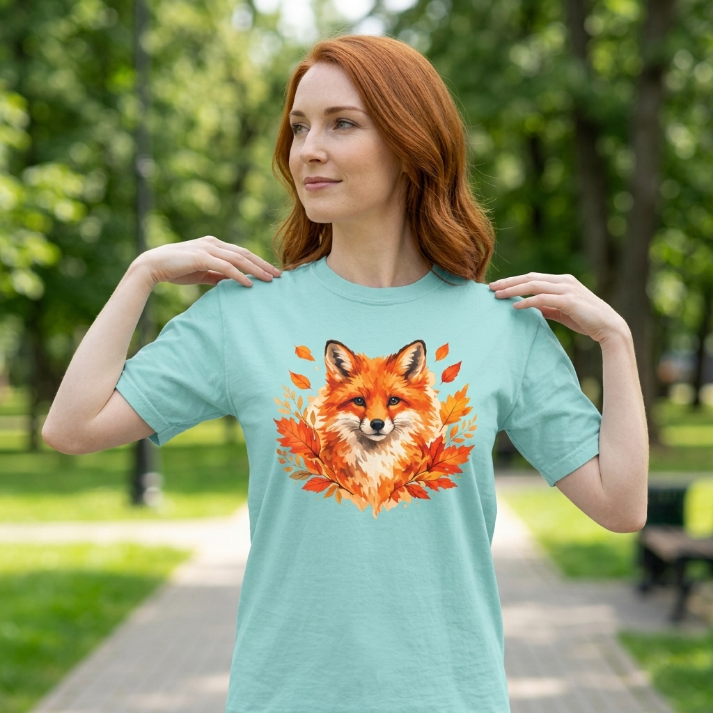 Watercolor Fox Graphic Tee | Autumn Wildlife Art Shirt | Nature Lover Gift | Unisex