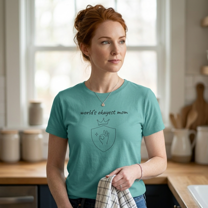 World's Okayest Mom Shirt | Funny Mom Gift | Mother's Day Tee | Mom Humor Shirt