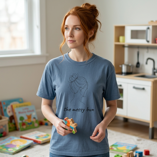 Messy Bun Mom Shirt | Funny Mom Tee | Mother's Day Gift | Mom Life T-Shirt