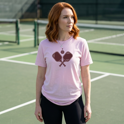 Pickleball Heart Icon Tee Pickler Love Minimalist Graphic Unisex Shirt