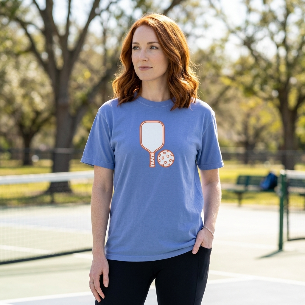 Pickleball Paddle And Ball Icon Tee Minimalist Pickler Unisex T-Shirt