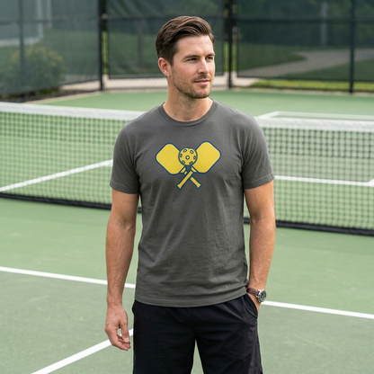 Pickleball Crossed Paddles Tee Pickler Minimalist Graphic Unisex Shirt