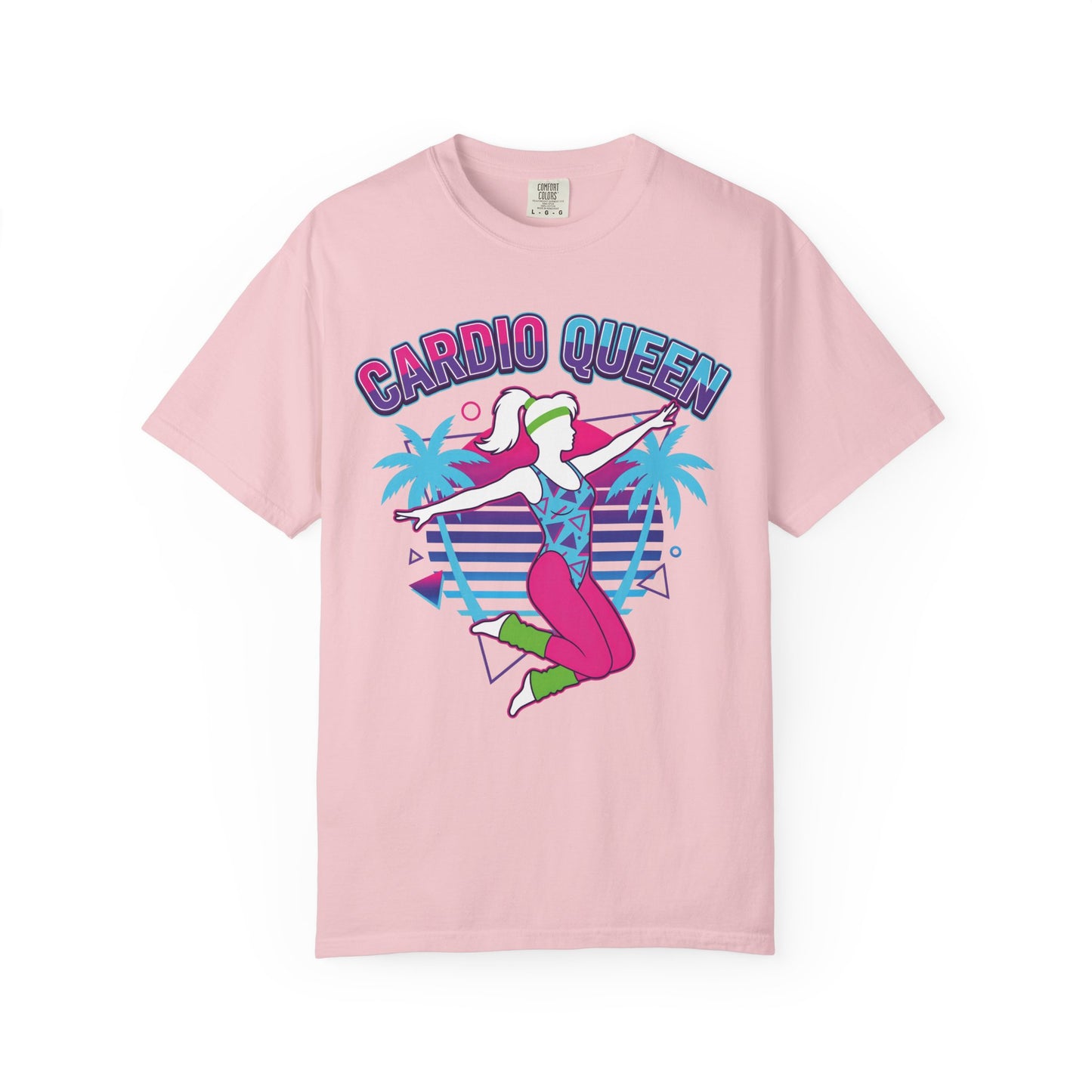 Cardio Queen Retro 80s Aerobics Graphic Tee | Vintage Workout Shirt Women