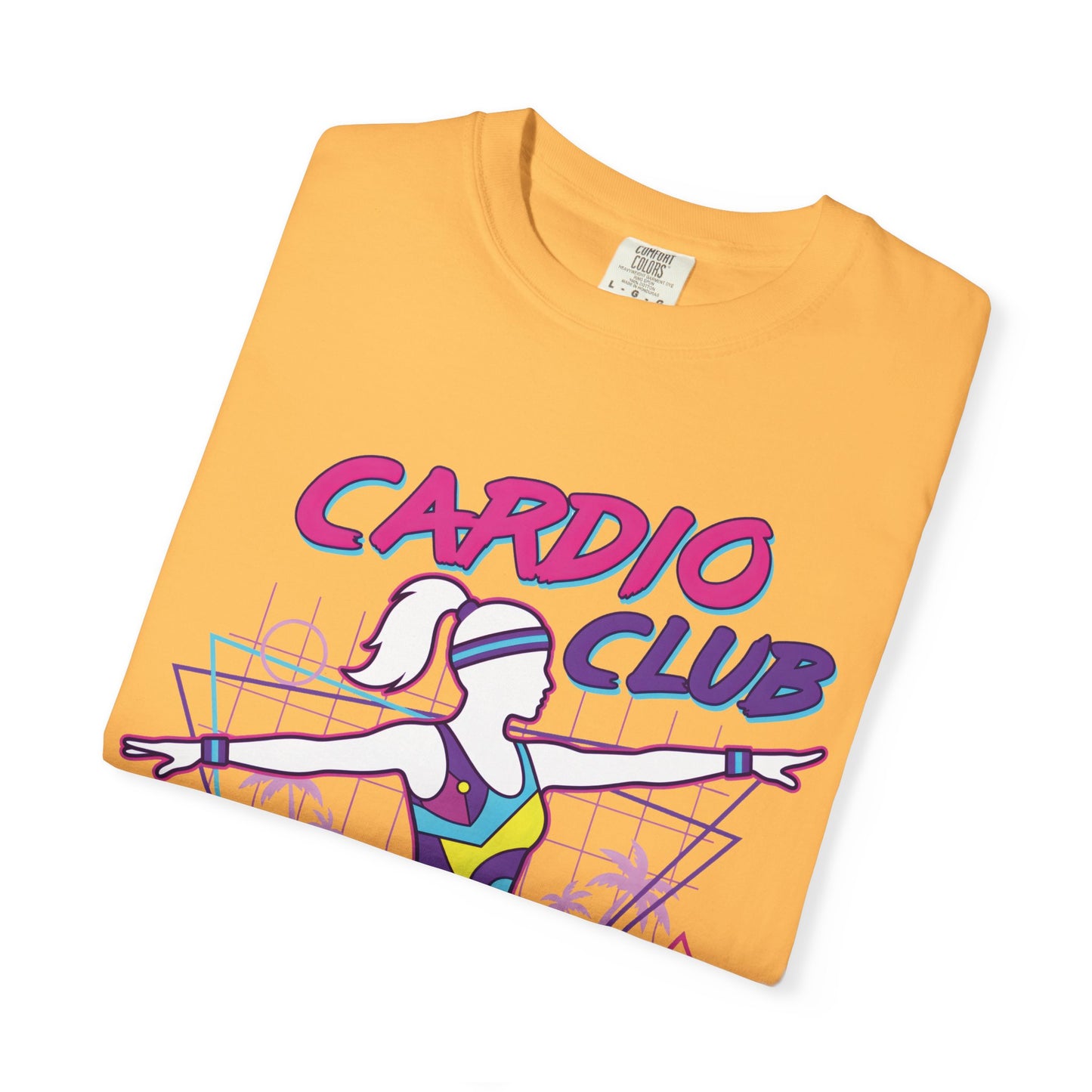 Cardio Club Retro 80s Grid Aerobics Graphic Tee | Vintage Gym Shirt Women