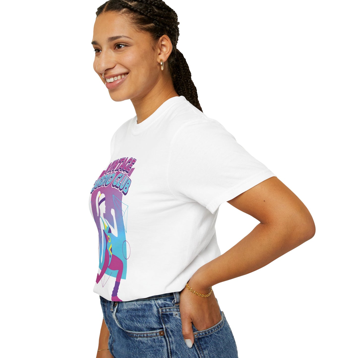 Vintage Cardio Club Retro 80s Lunge Graphic Tee | Workout Shirt Women