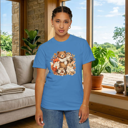 Woodland Friends Watercolor Tee | Forest Animal Gift Shirt | Wildlife Art | Nature Lover