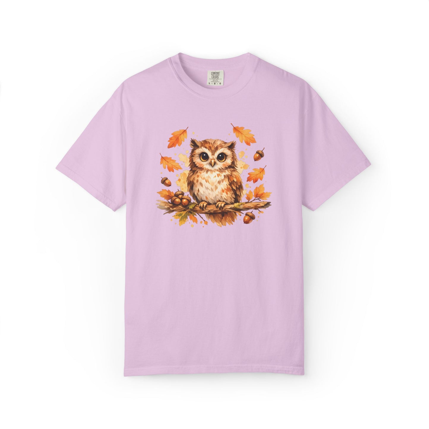 Watercolor Owl Graphic Tee | Autumn Wildlife Art Shirt | Owl Lover Gift