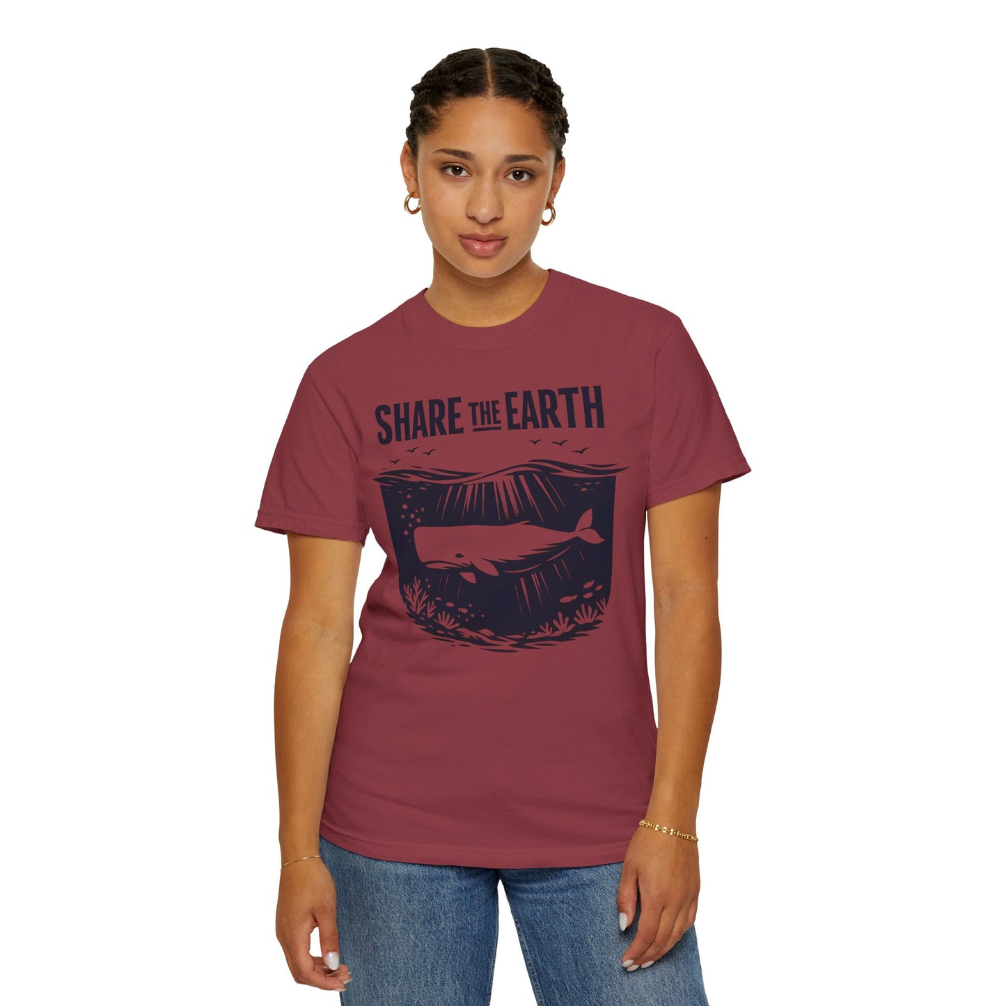 Whale Conservation Tee | Share the Earth Graphic Shirt | Ocean Wildlife Gift | Unisex