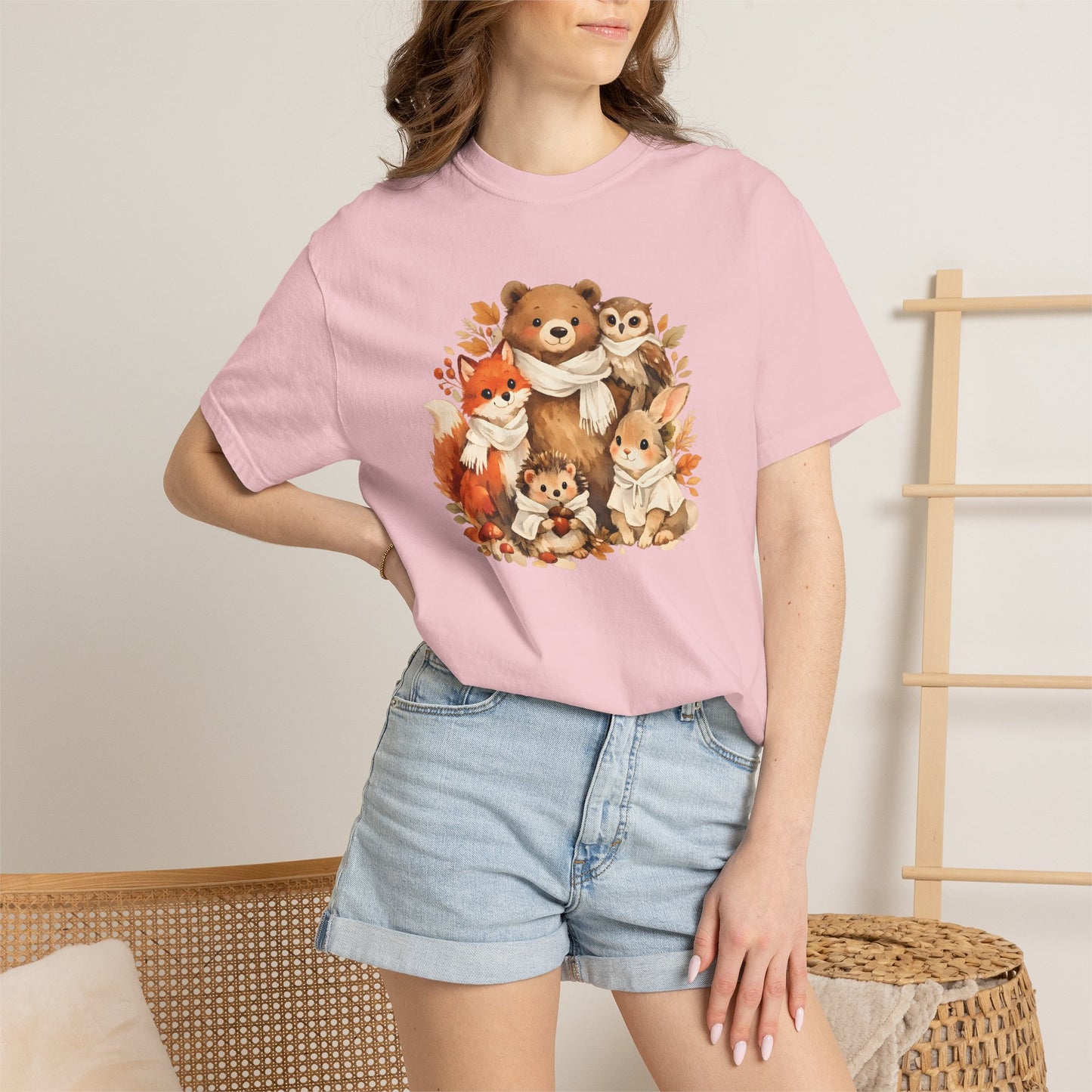 Woodland Friends Watercolor Tee | Forest Animal Gift Shirt | Wildlife Art | Nature Lover