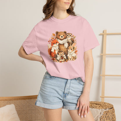 Woodland Friends Watercolor Tee | Forest Animal Gift Shirt | Wildlife Art | Nature Lover