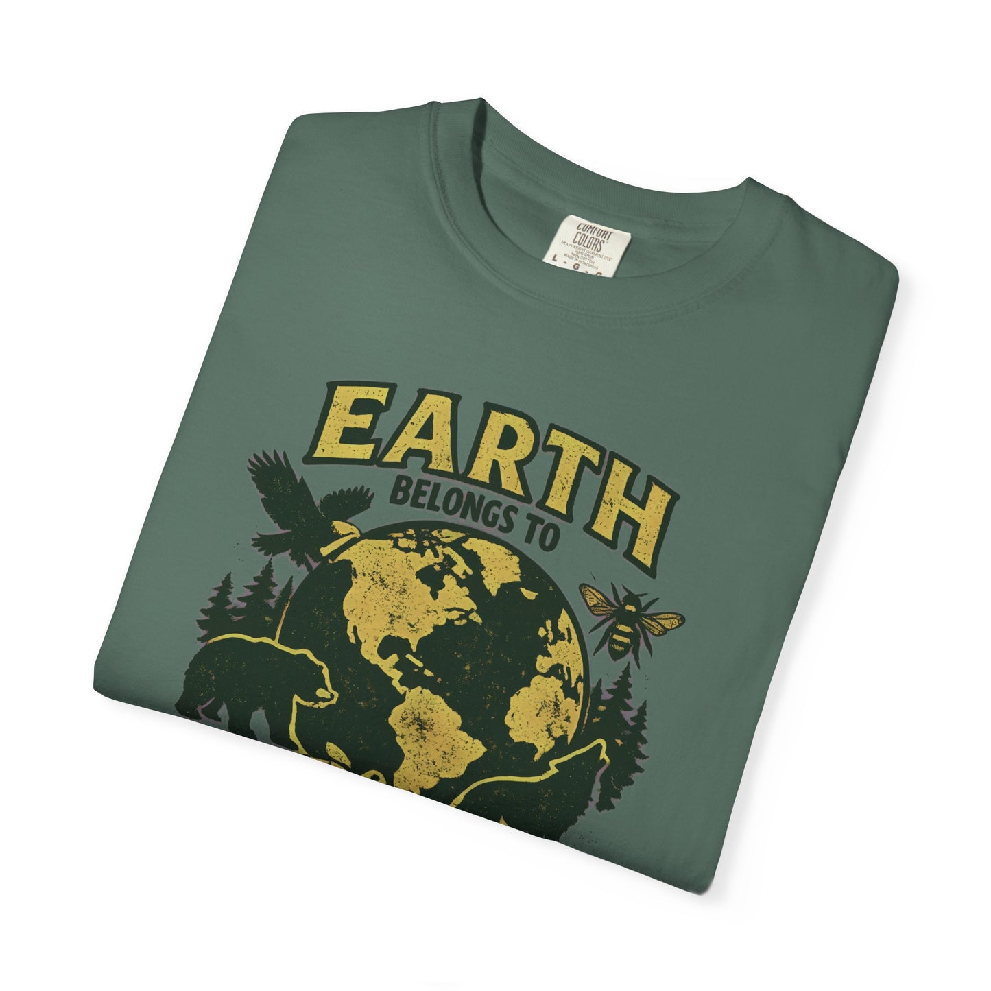 Earth Belongs to Everyone Earth Day Tee | Conservation Art Shirt | Wildlife Gift