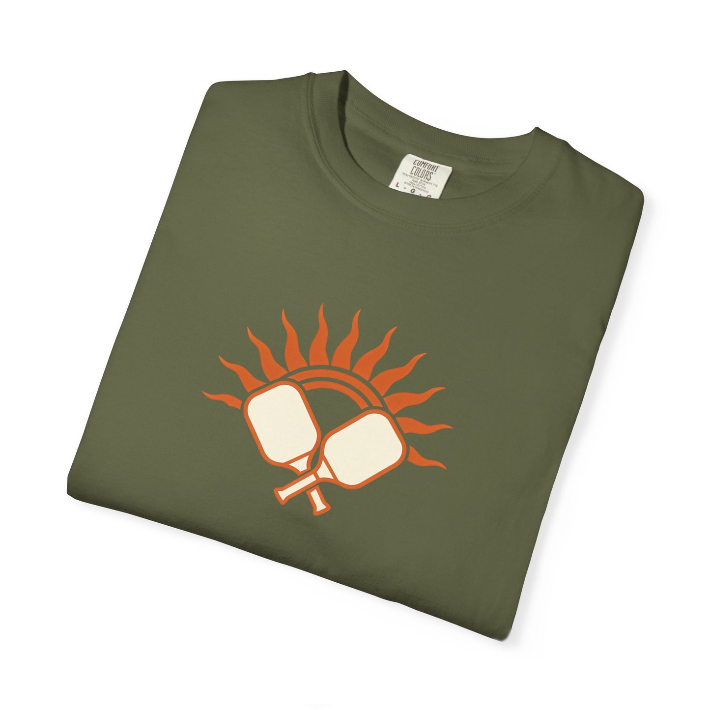 Pickleball Sun Badge Tee Pickler Vintage Minimalist Unisex Shirt