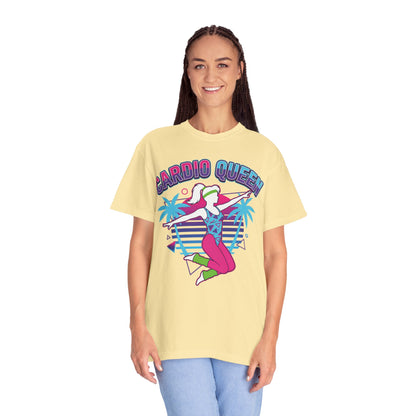 Cardio Queen Retro 80s Aerobics Graphic Tee | Vintage Workout Shirt Women