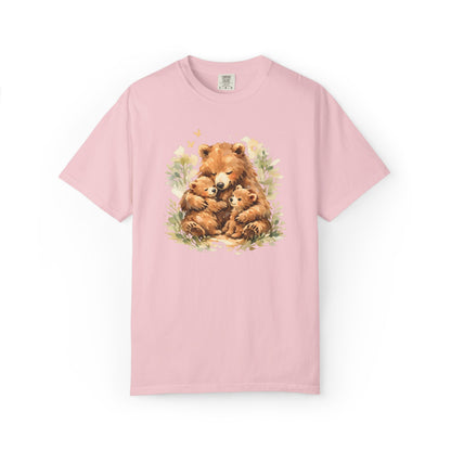 Mother Bear and Cubs Watercolor Tee | Wildlife Art Shirt | Mother Nature Gift | Unisex