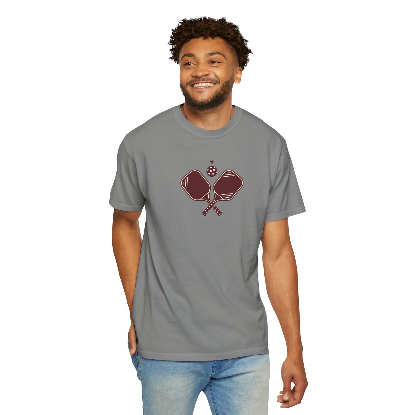 Pickleball Heart Icon Tee Pickler Love Minimalist Graphic Unisex Shirt