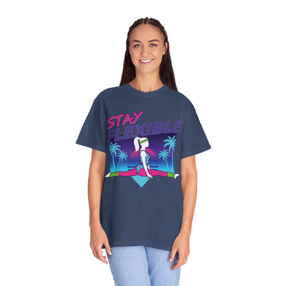 Stay Flexible Retro 80s Splits Aerobics Tee | Vintage Gym Shirt Women