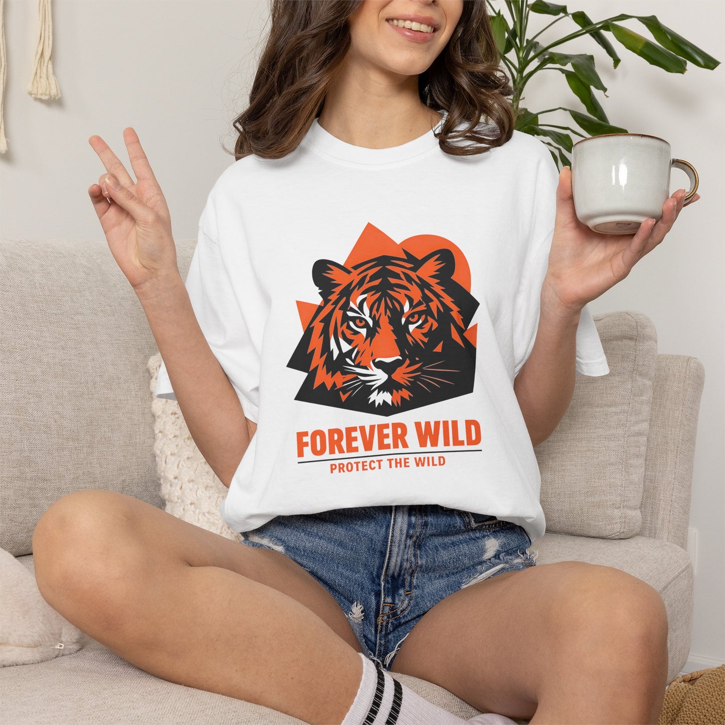 Tiger Forever Wild Conservation Tee | Protect the Wild Shirt | Endangered Animal Gift