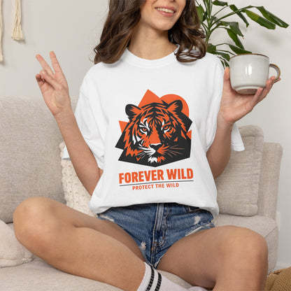 Tiger Forever Wild Conservation Tee | Protect the Wild Shirt | Endangered Animal Gift