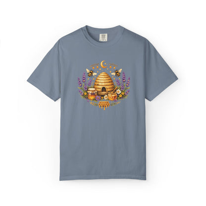 Beehive Honey and Lavender Tee | Vintage Nature Art Shirt | Botanical Garden Gift