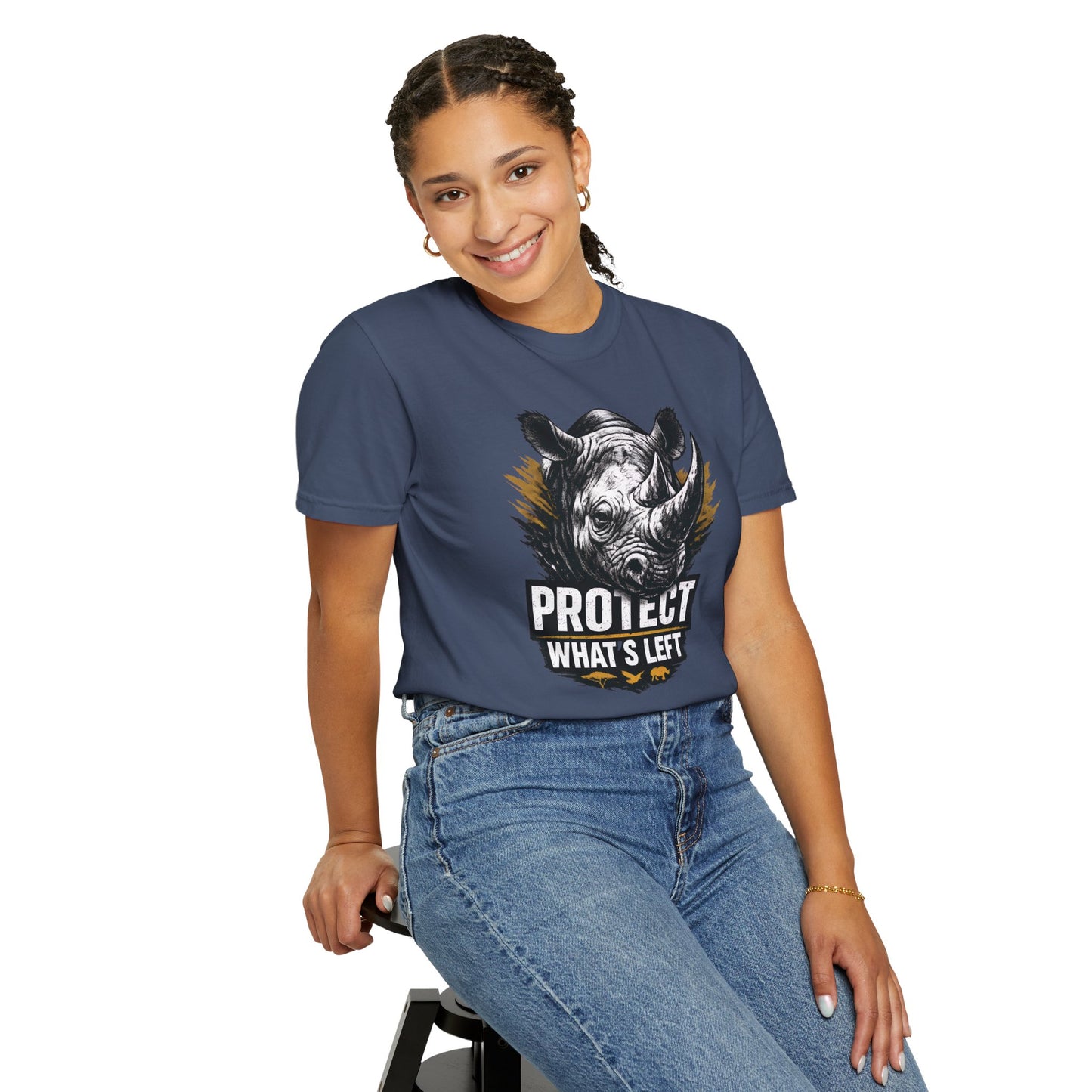 Black Rhino Conservation Tee | Protect What's Left | Endangered Species Shirt | Unisex