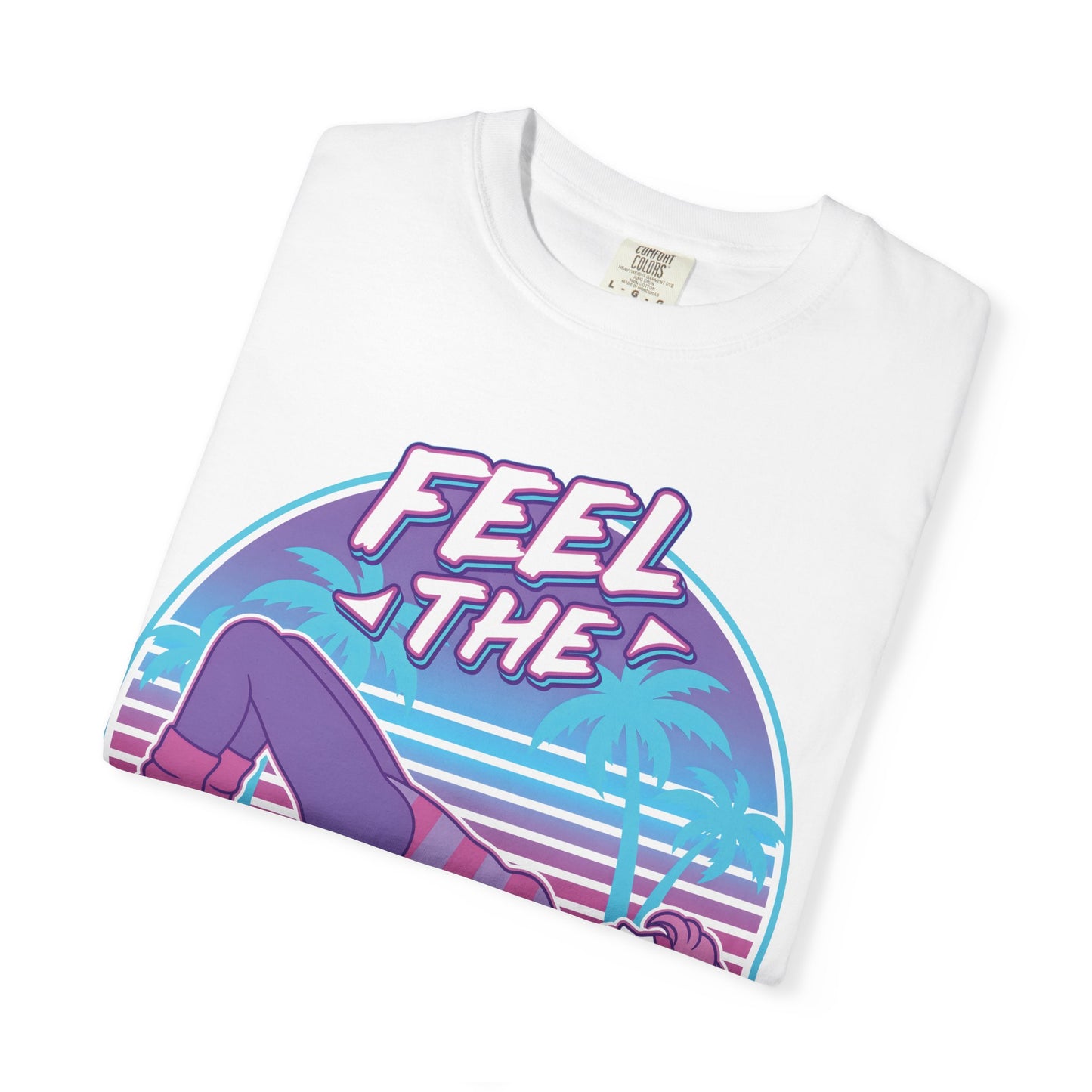 Feel the Burn Retro 80s Glute Thrust Pose Graphic Tee | Vintage Workout Shirt