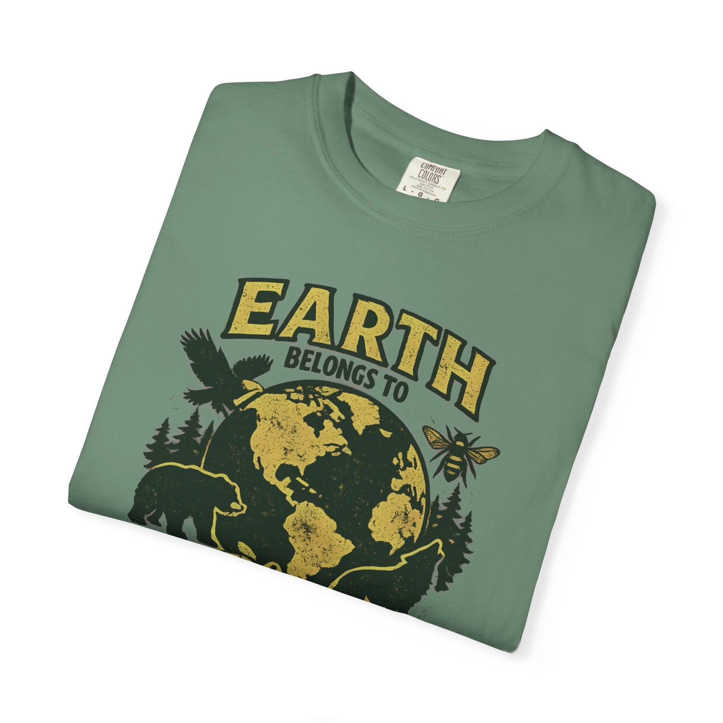 Earth Belongs to Everyone Earth Day Tee | Conservation Art Shirt | Wildlife Gift