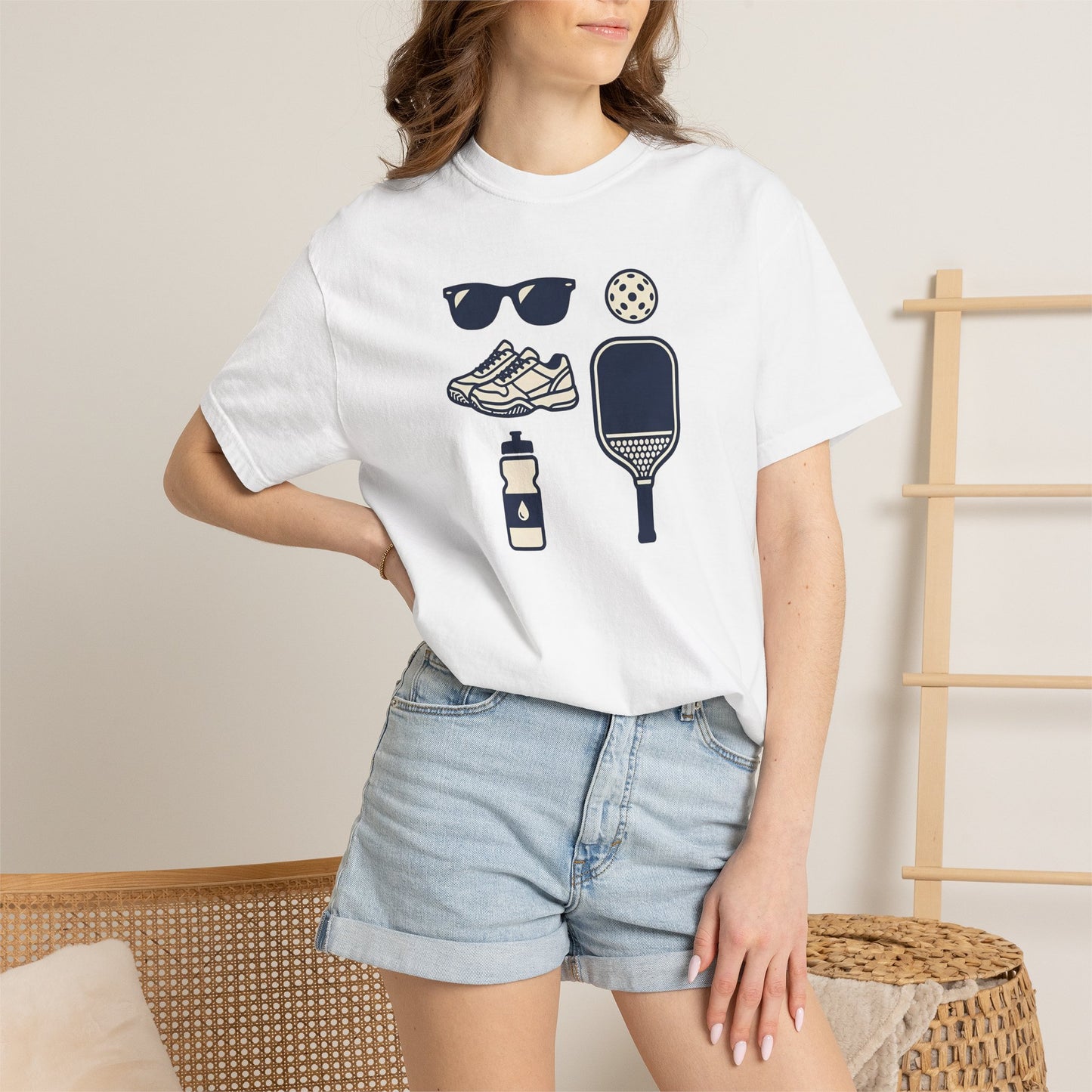Pickleball Essentials Icon Tee Minimalist Pickler Sport Unisex Graphic Shirt